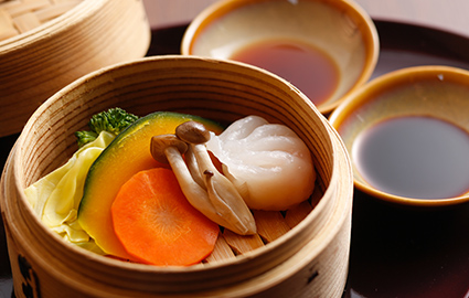 Dumplings & Steamed Vegetables Chinese-style