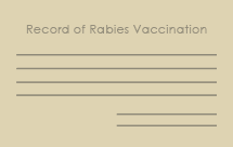 Record of Rabies Vaccination
